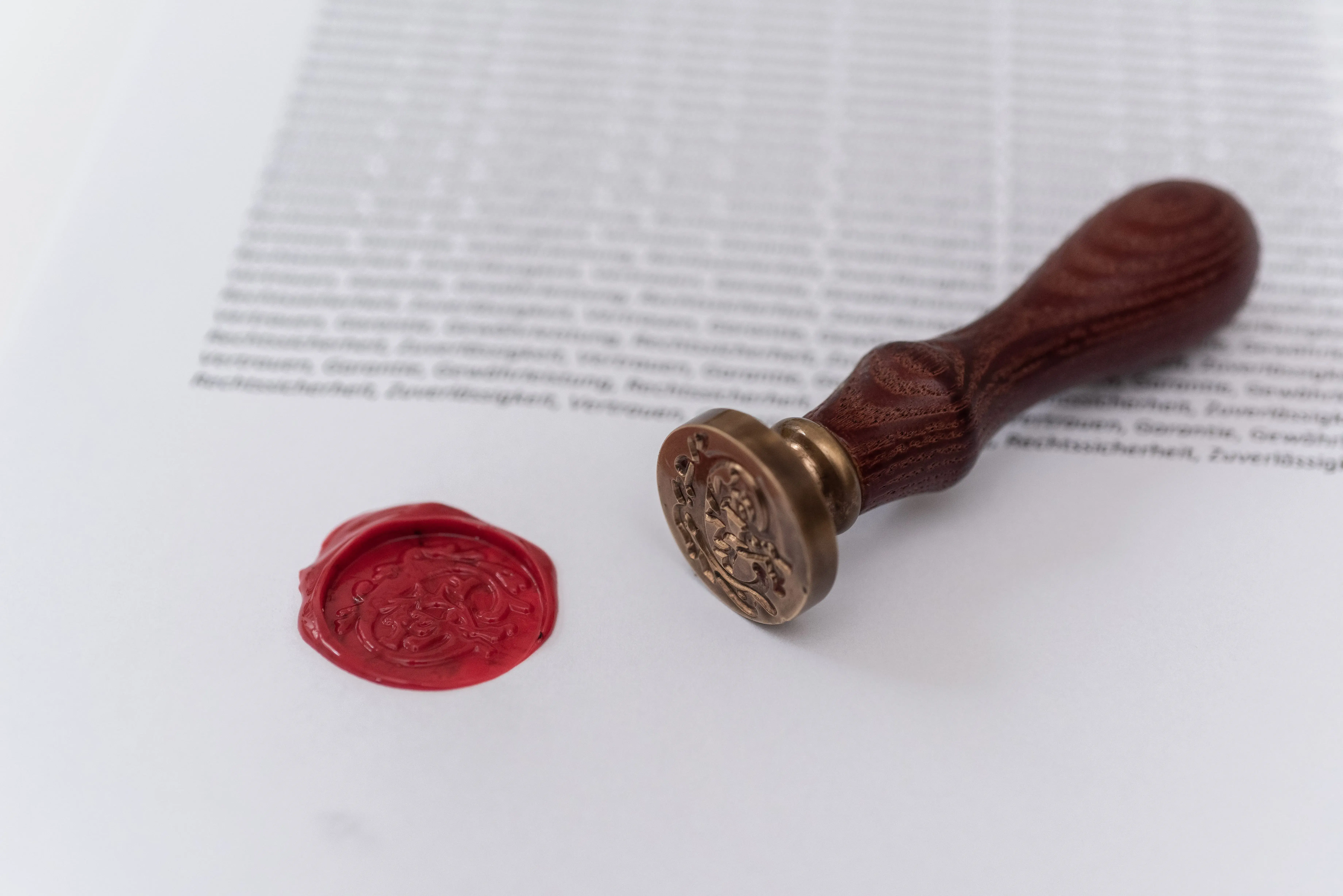 Leistungen Garantie Service Siegel Petschaft Brief