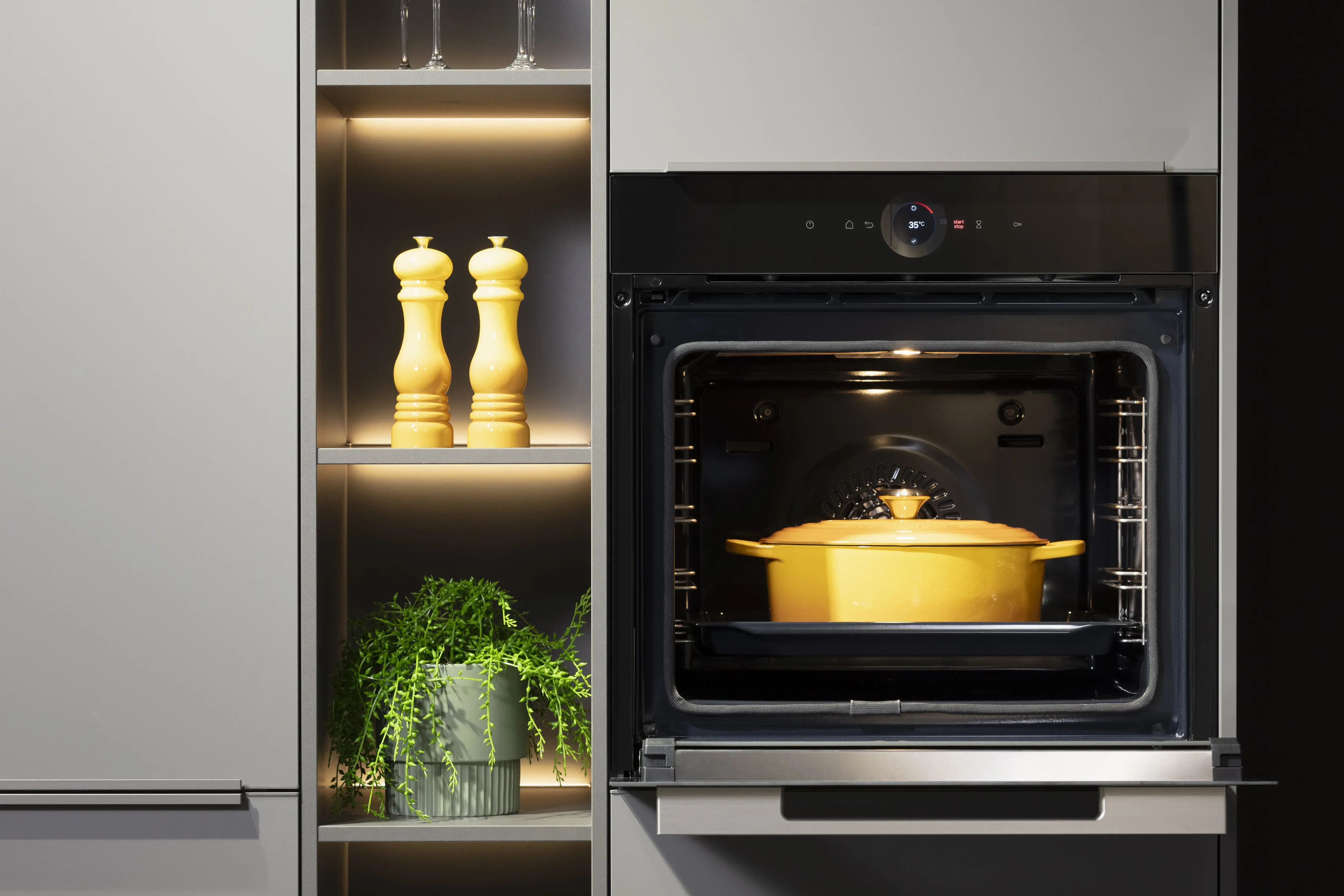 NOBILIA Küche Schiefergrau